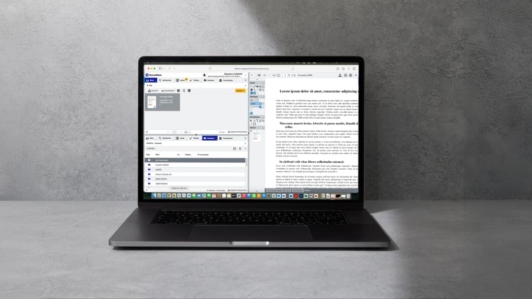 Interface DocuWare sur PC